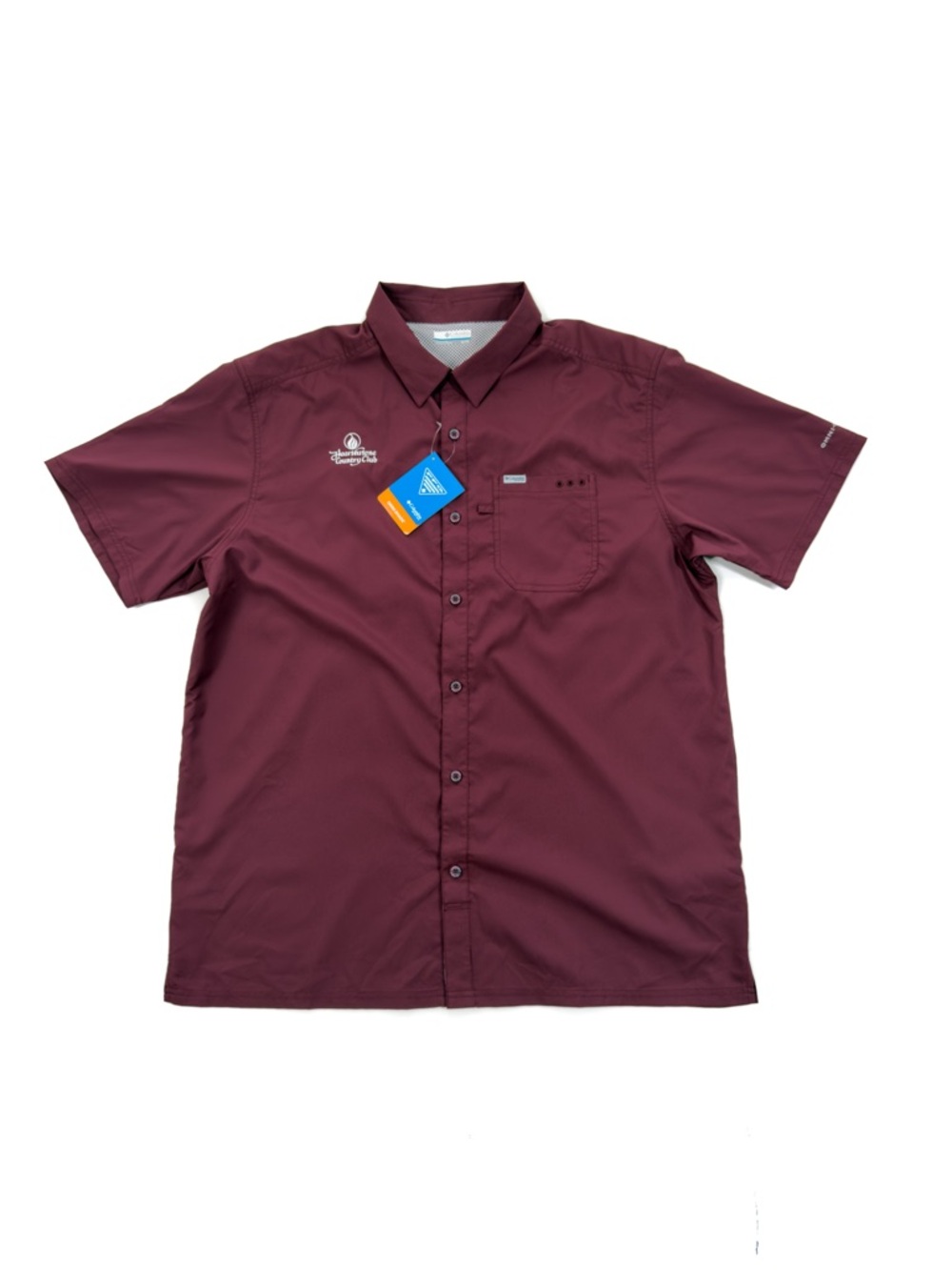 Columbia PFG Slack Tide Camp Shirt Men's XL Heartstone Country Club - Maroon NWT